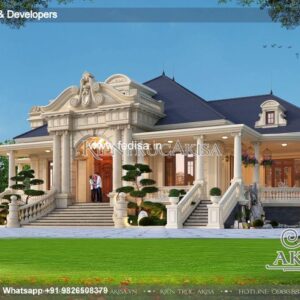 Exterior House Luxury Villa Luxury  House House Front Design Home Front Design-0318